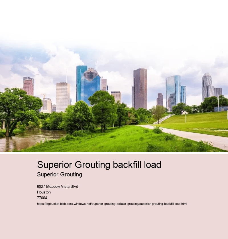 Superior Grouting backfill load Superior Grouting Superior Grouting backfill load
