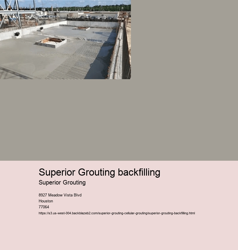 Superior Grouting backfilling Superior Grouting Superior Grouting backfilling