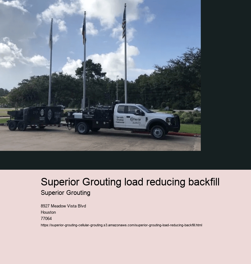 Superior Grouting load reducing backfill Superior Grouting Superior Grouting load reducing backfill